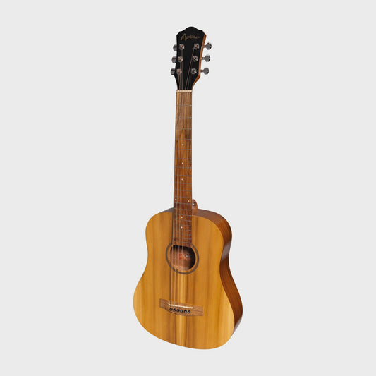 Martinez Acoustic-Electric Gloss Babe Traveller Guitar (Jati-Teakwood)