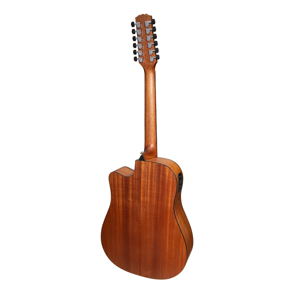 'Natural Series' Spruce Top 12-String Acoustic-Electric Dreadnought Cutaway Guitar (Open Pore)