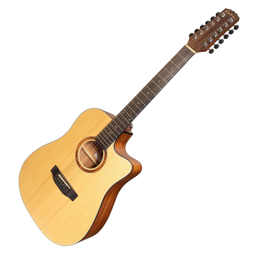 'Natural Series' Spruce Top 12-String Acoustic-Electric Dreadnought Cutaway Guitar (Open Pore)
