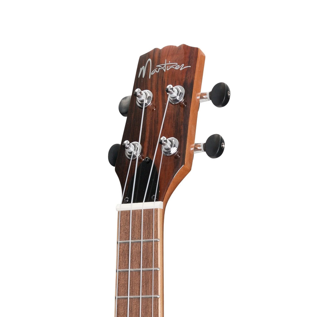 'Southern Belle 7 Series' Spruce Solid Top Electric Cutaway Concert Ukulele w/ Hard Case (Natural Gloss)