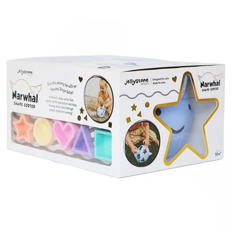 Narwhal Shape Sorter - Pastel