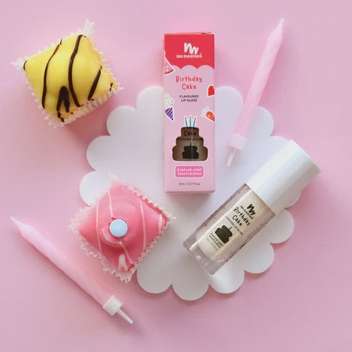 No Nasties Natural Kids Lip Gloss Wands - Birthday Cake