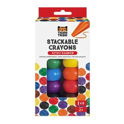 Stackable Crayons - Retro Rainbow - The Toy Station