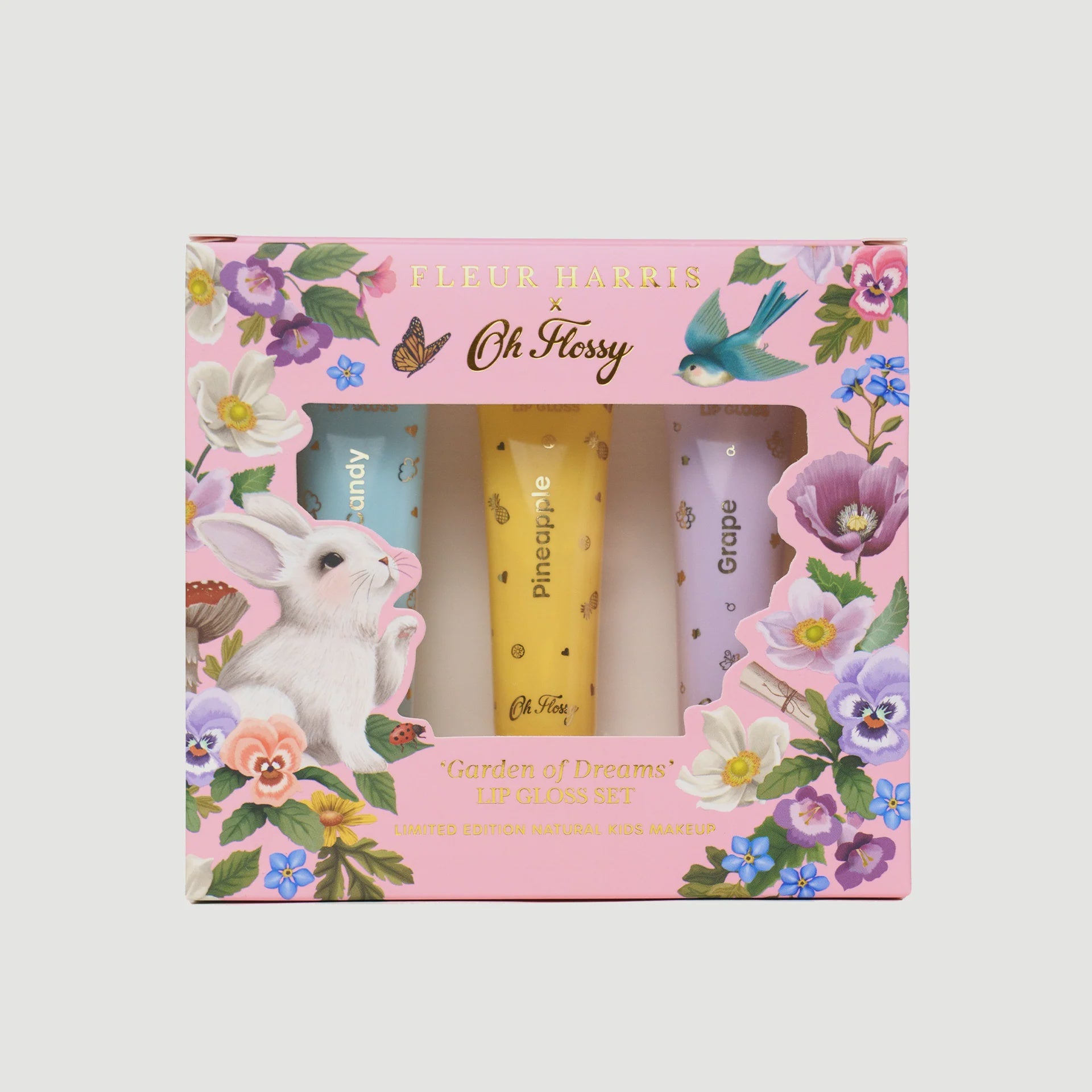 Oh Flossy X Fleur Harris - Garden Of Dreams Natural Lip Gloss Set