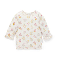 Purebaby Pointelle Rib Layering Top - Posie Floral