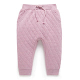 Purebaby Quilted Track Pants - Hyacinth Melange