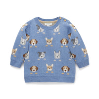 Purebaby Doggy Jaquard River Friends Jumper