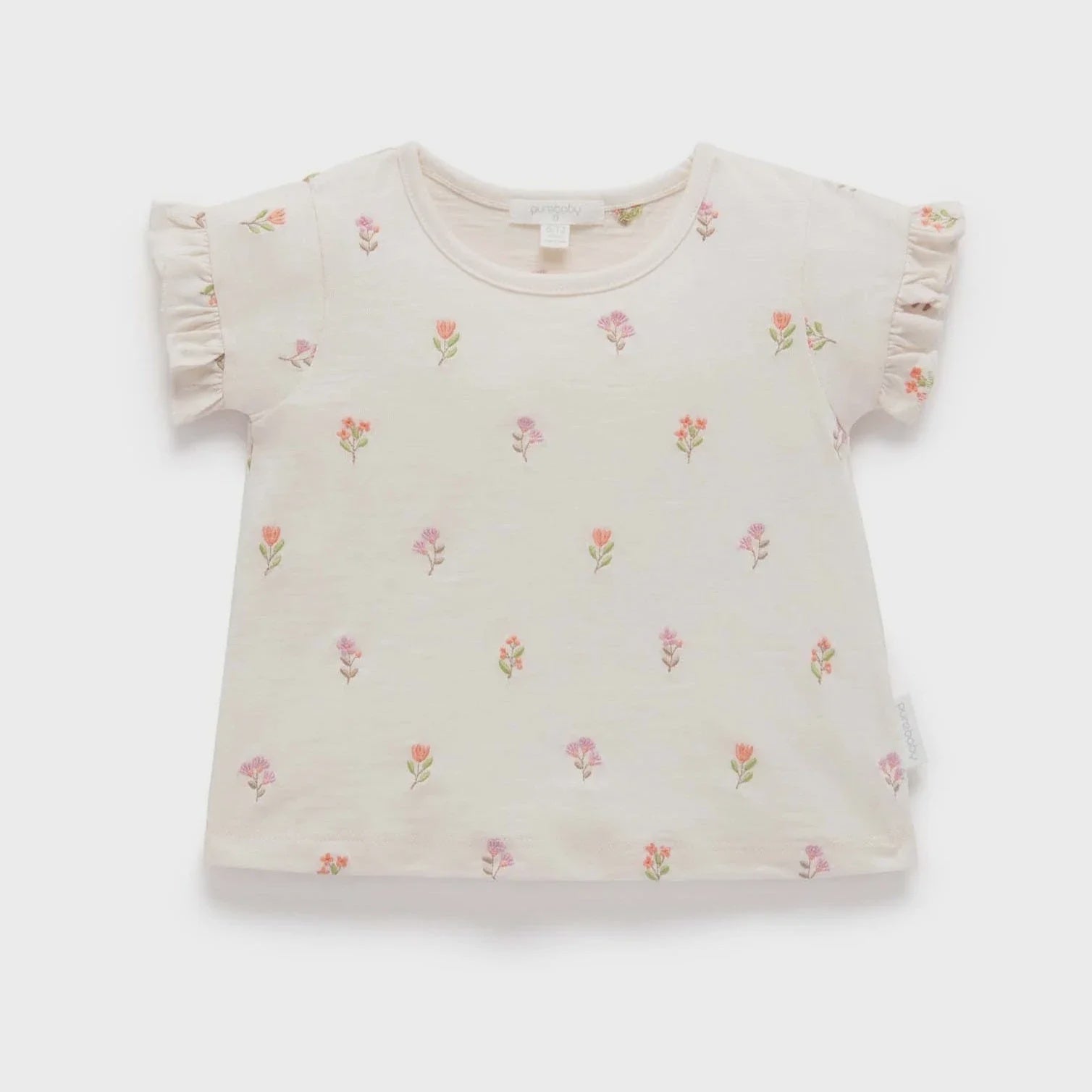 Cloud Sprig Broderie Ruffle Tee - The Toy Station