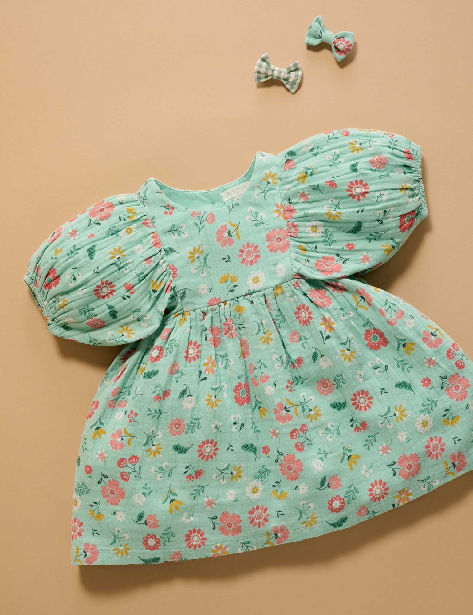 Guava Floral Gathered Dress - The Toy Station