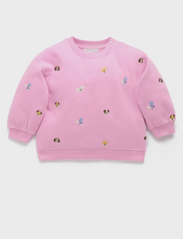 Puppy Embroidered Windcheater