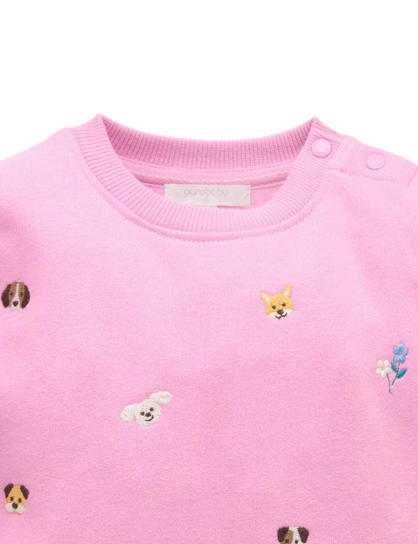Puppy Embroidered Windcheater
