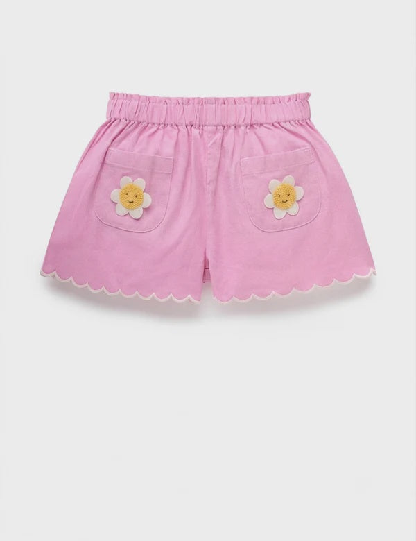 Scalloped Daisy Shorts