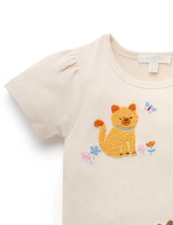 Kitten Pointelle Tee