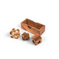 3 Puzzles in a Wooden Box - The Toy Station