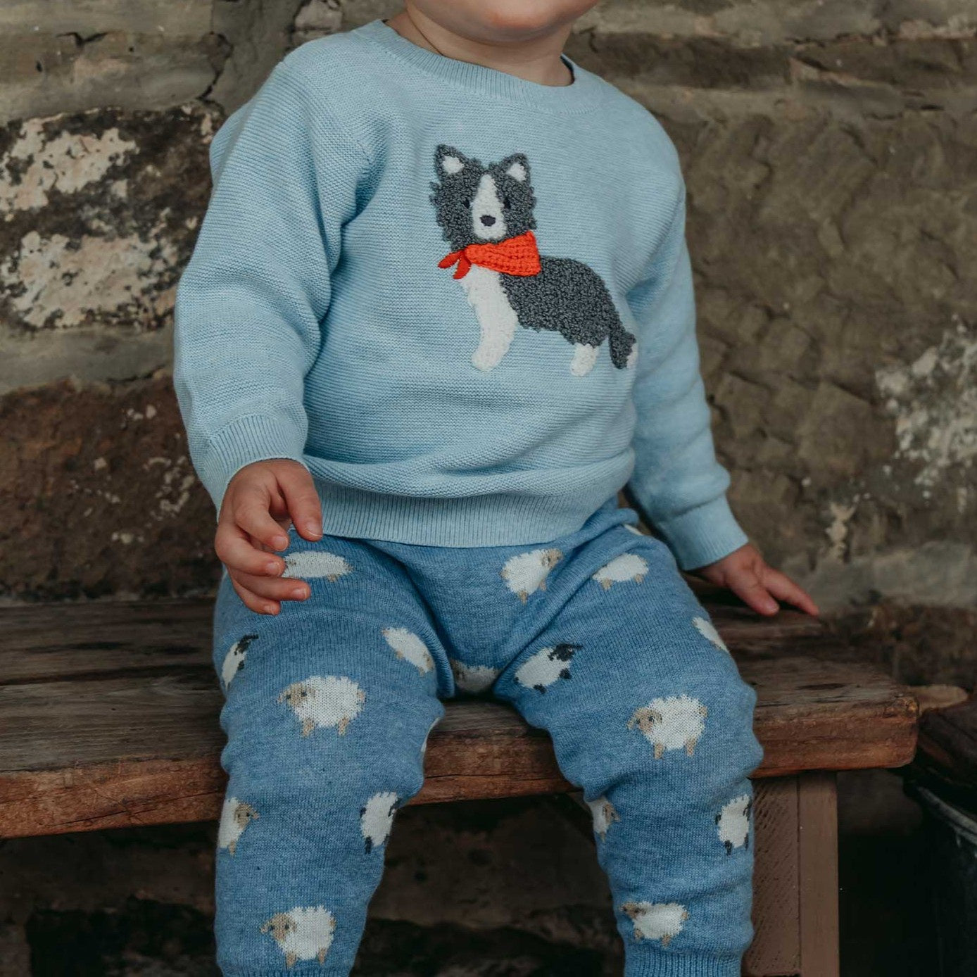 On the Farm Leggings - Sheep Jacquard - The Toy Station