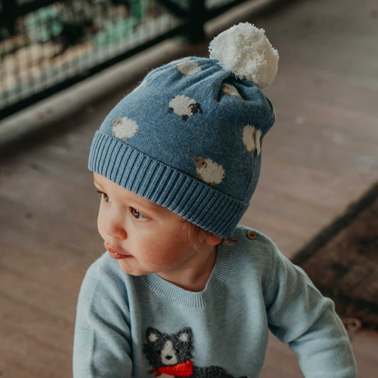 On The Farm Beanie - Sheep Jacquard