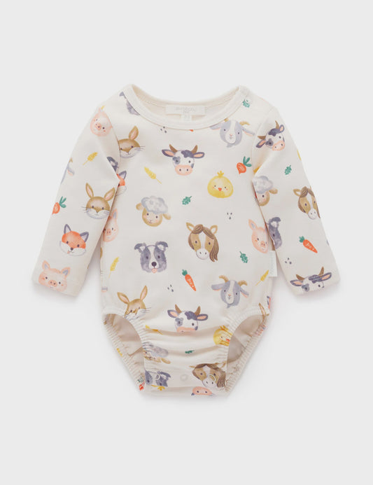 Farm Friends Thick Bodysuit - Farm Friends Print - The Toy Station