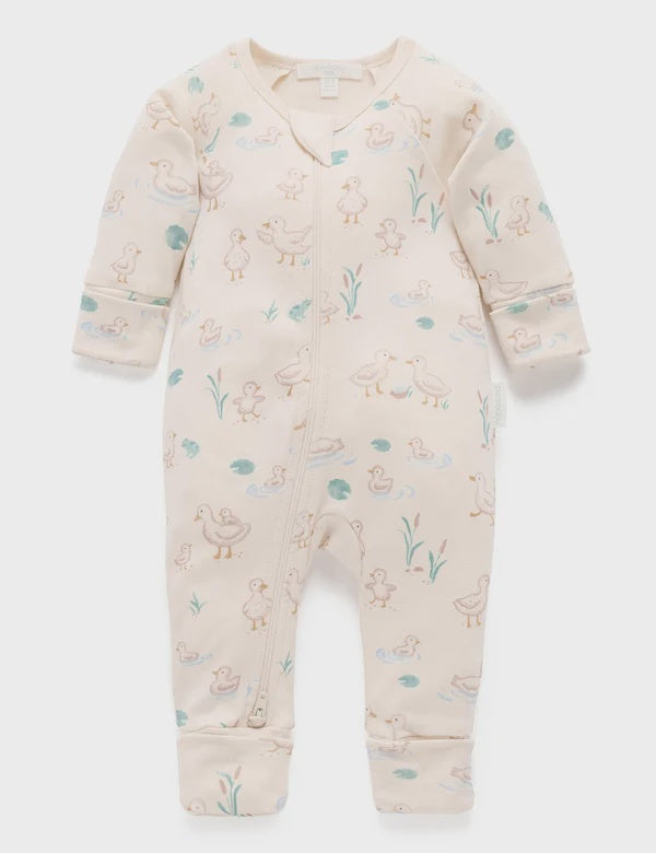Goose Printed Zip Growsuit