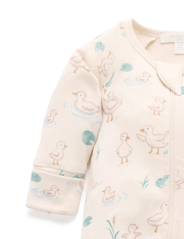 Goose Printed Zip Growsuit