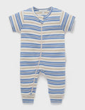 Striped Rib Zip Growsuit