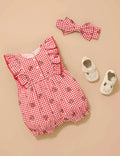 Festive Gingham Ruffle Romper