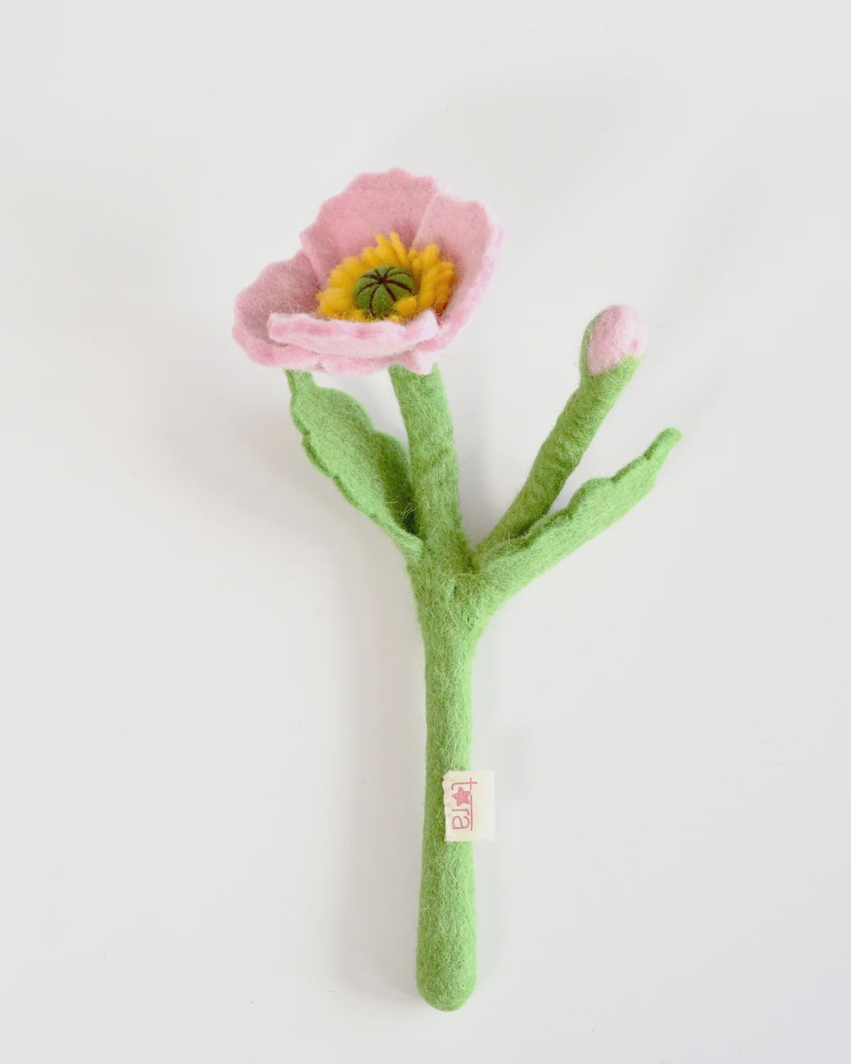 Felt Pink Poppy Flower