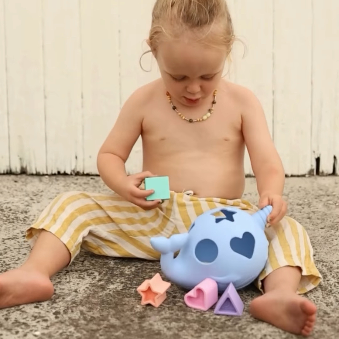 Narwhal Shape Sorter - Pastel