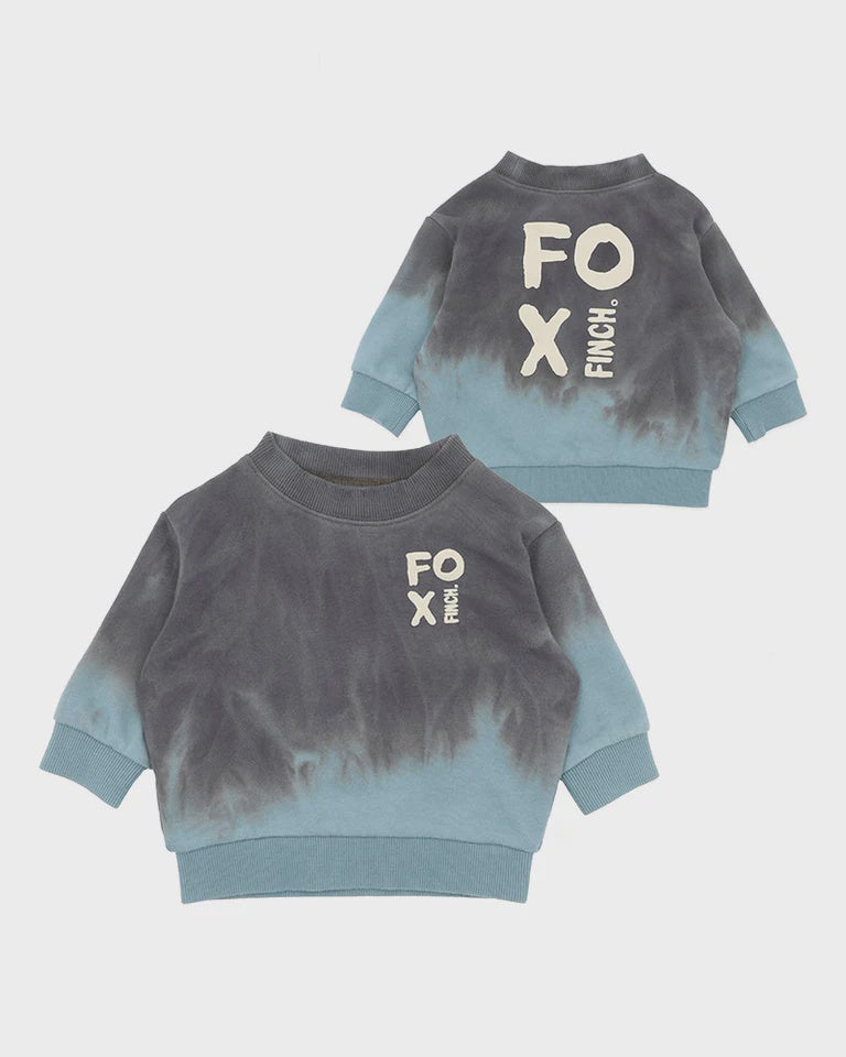 Fox & Finch TEAL DIP DYE SWEATSHIRT