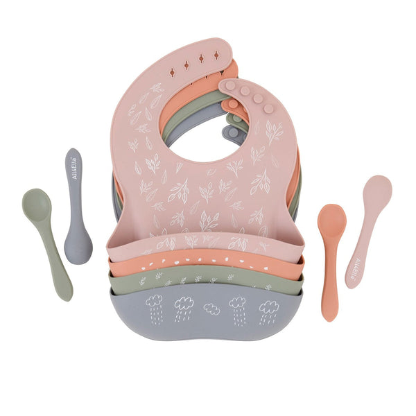 All4Ella Silicone Bib & Spoon