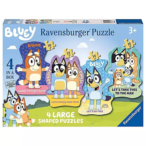 Bluey Puzzle - 4 Large Shaped Puzzles - The Toy Station