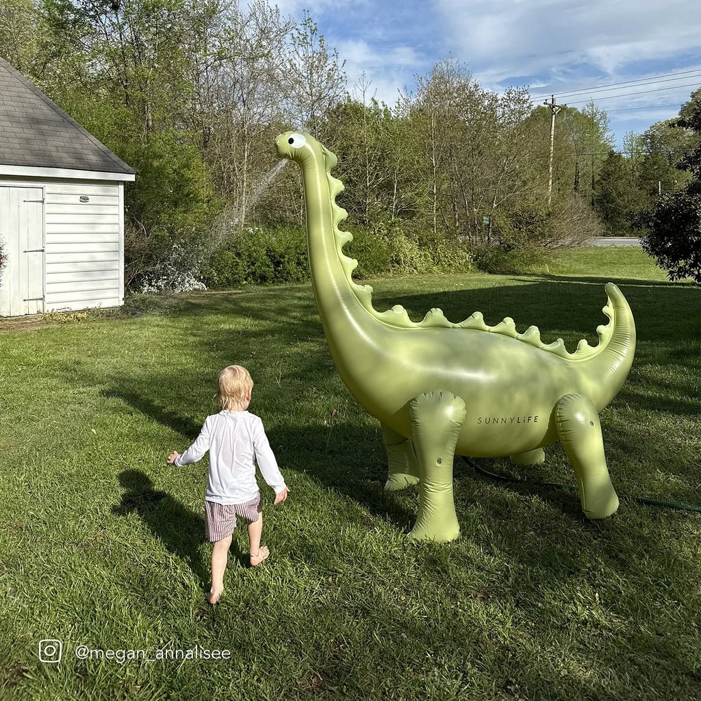 Inflatable Giant Dino Sprinkler - Green