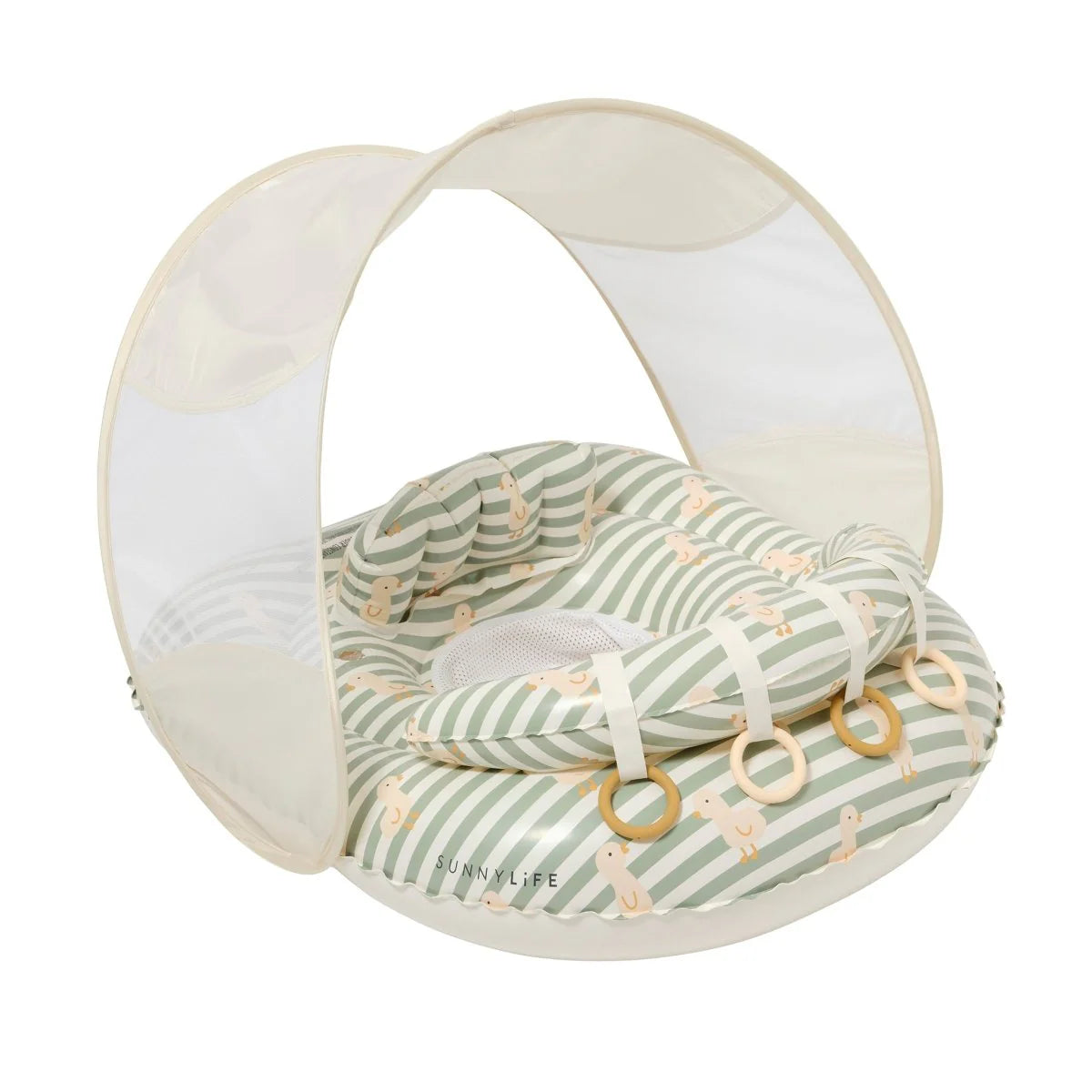 Interactive Baby Foat Duck Sage Stripe