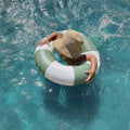 Mini Tube Pool Ring - Olive Stripe