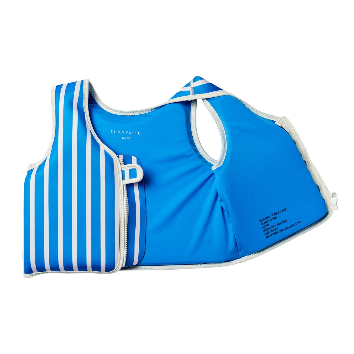 Kids Swim Vest 3-6 - Tino the Tiger Blue