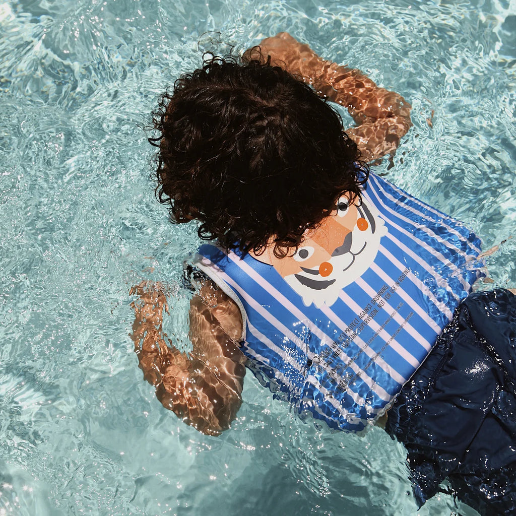 Kids Swim Vest 3-6 - Tino the Tiger Blue