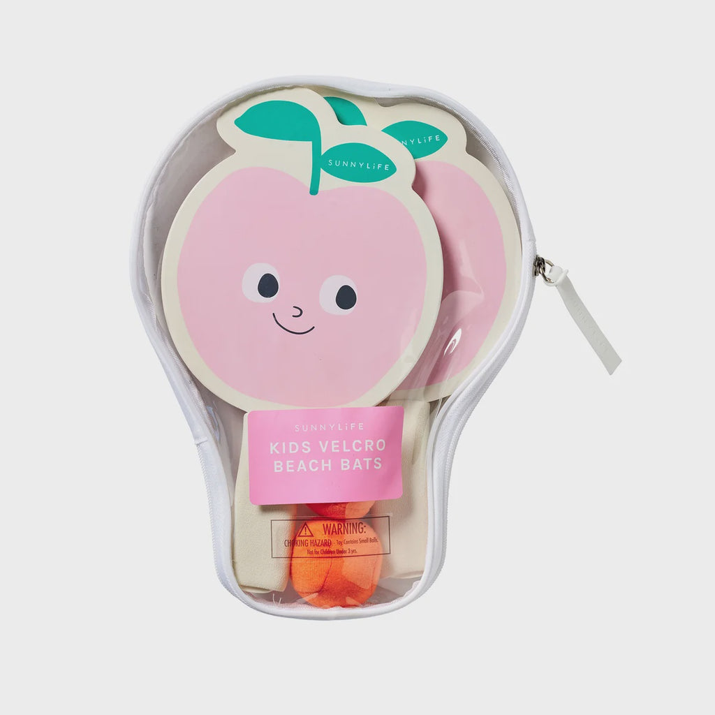 Kids Velcro Beach Bats - Poppy the Peach