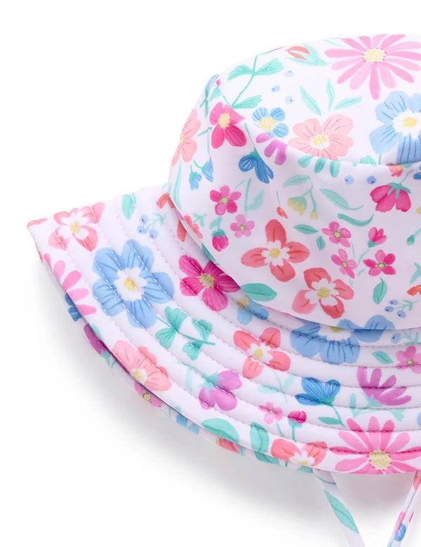 Wildflower Broad Brim Swim Hat