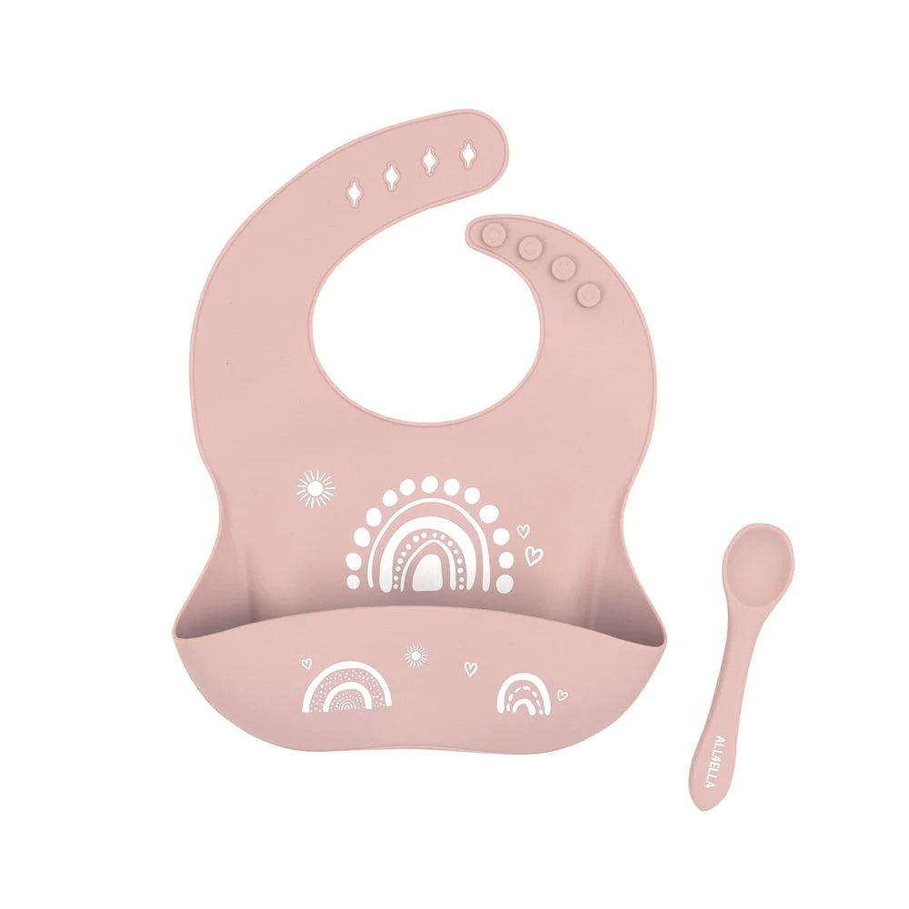 All4Ella Silicone Bib & Spoon - The Toy Station