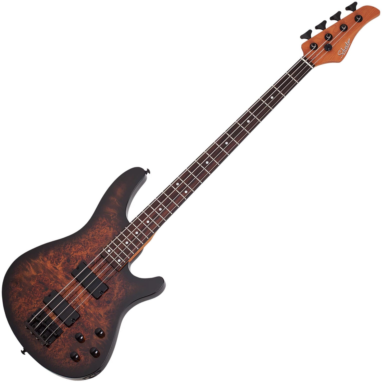 Schecter Electric Bass Guitar in Tobacco Burl