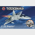 Airfix Quickbuild F-22 Raptor Jet Plastic Model Kit - Grey