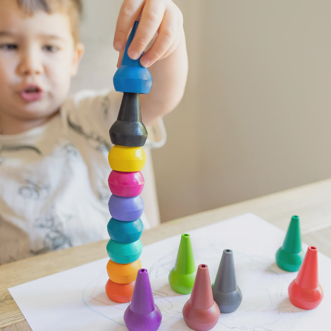 Stackable Crayons - Retro Rainbow - The Toy Station