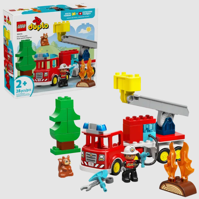 10473 Fire Truck with Hose and Firefighter