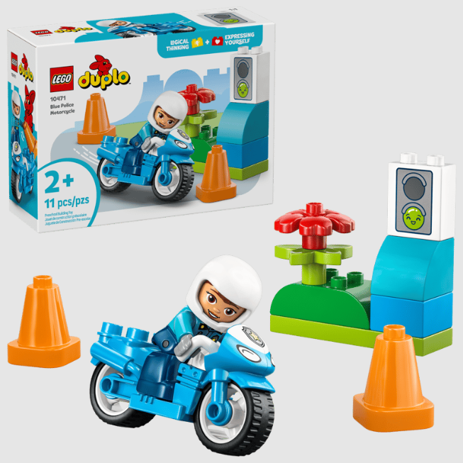 10421 Blue Police Motorcycle