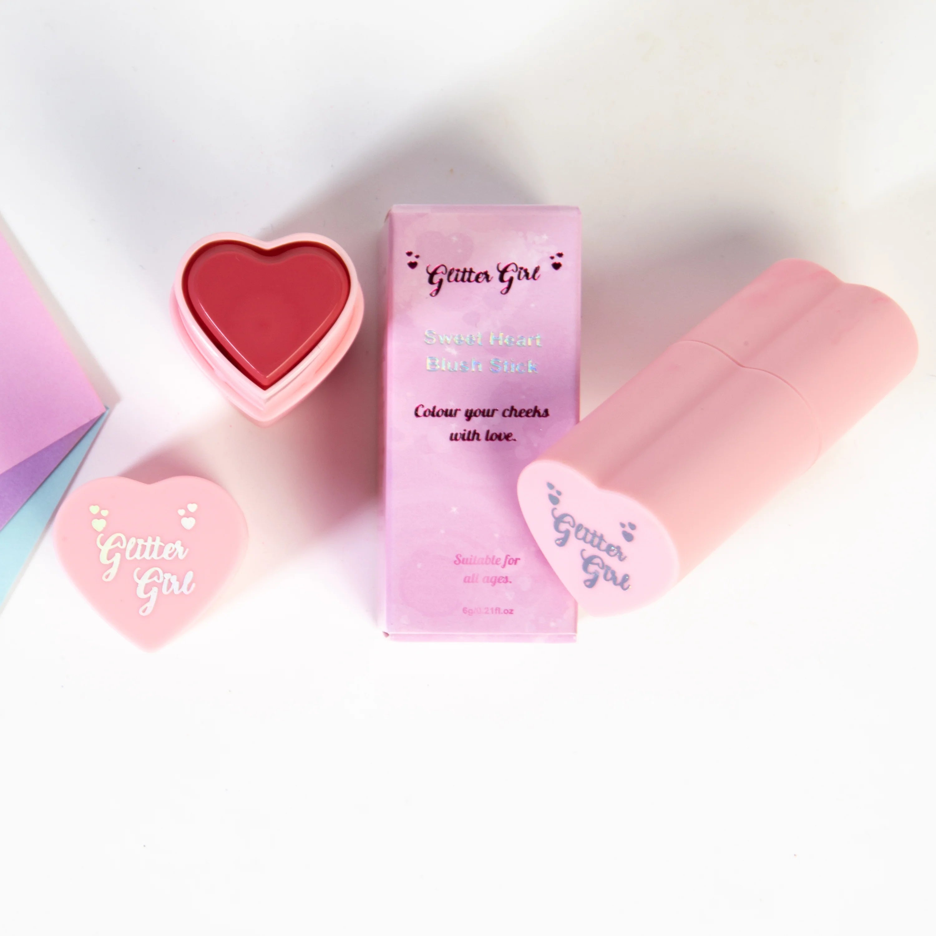 Glitter Girl Sweet Heart Blush Stick - 06 Sweet Heart