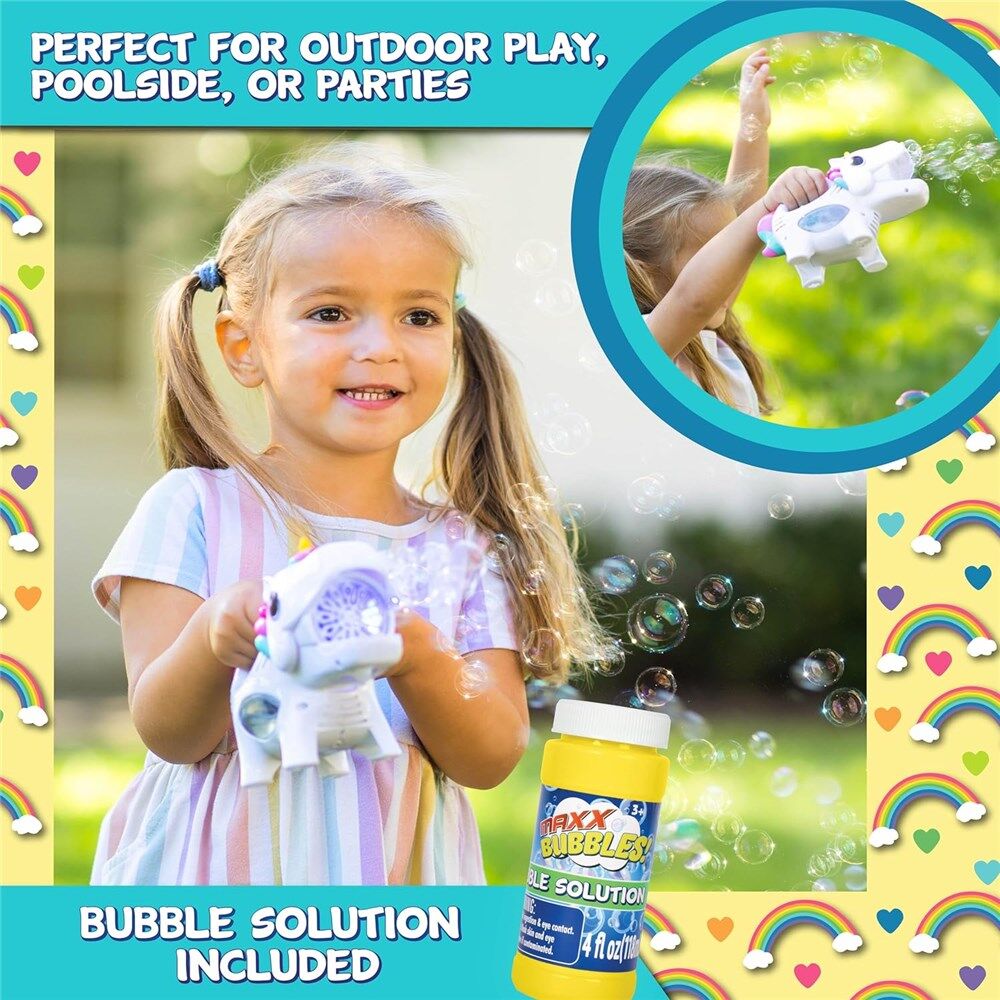 Maxx Bubbles - Handheld Unicorn Bubbler - The Toy Station