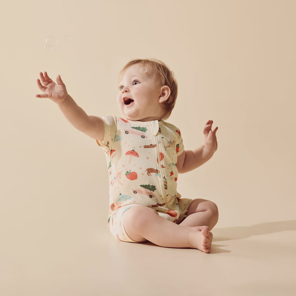 Deck the Halls Organic Rib Boyleg Zipsuit