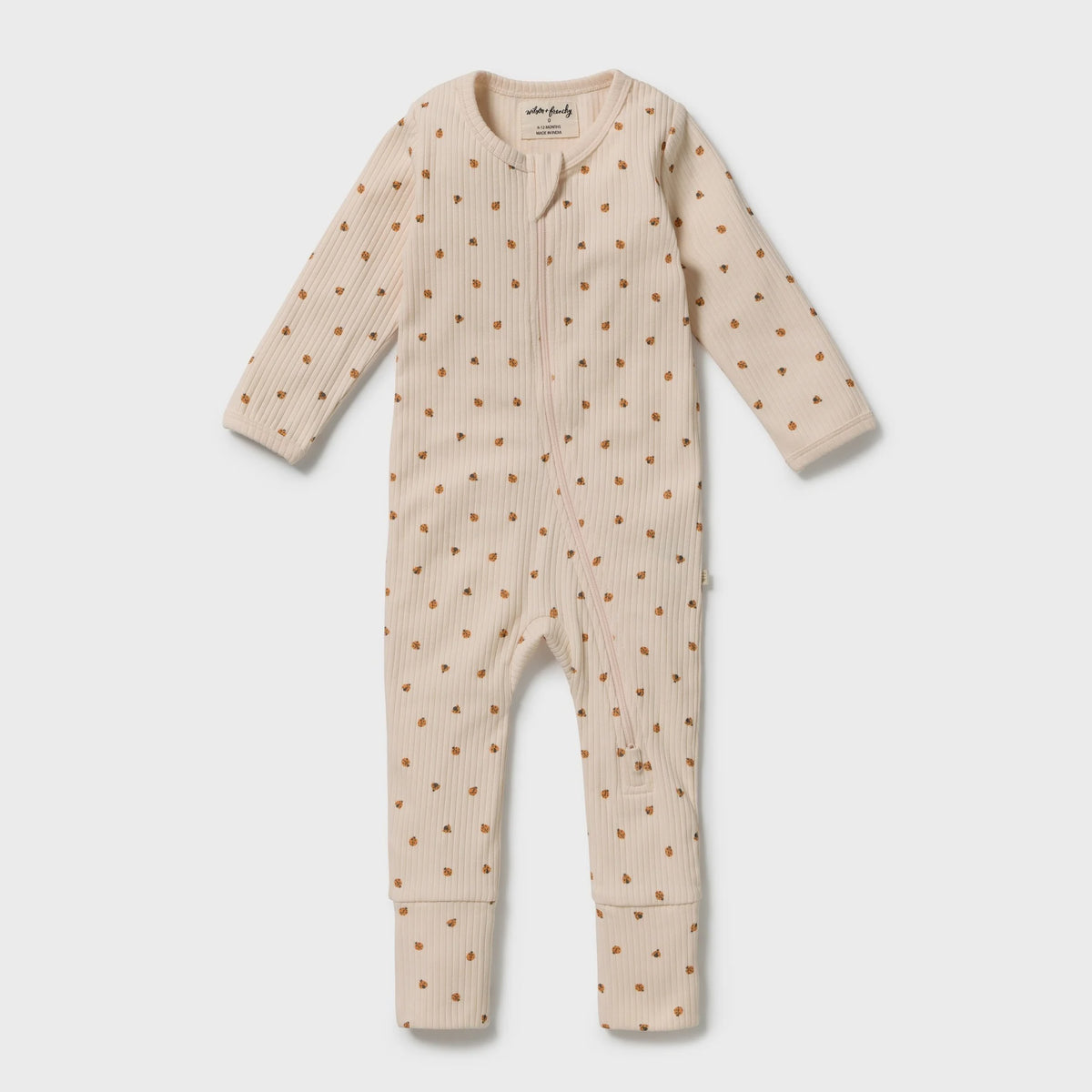 Little Lady Bugs Organic Zipsuit with Feet