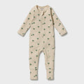 Tiny Palm Organic Zipsuit with Feet