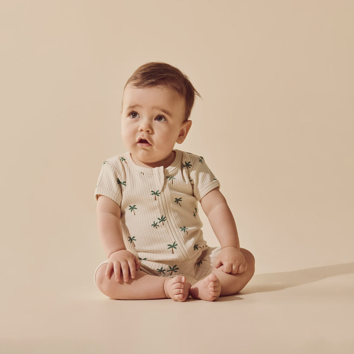 Tiny Palm Organic Boyleg Zipsuit