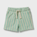 Seafoam Stripe Organic Terry Short